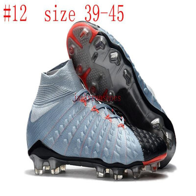 

Mens Hypervenom Phantom soccer cleats kids high ankle Football boots Mercurial Superfly FG Women Soccer shoes predator cr7 35-45