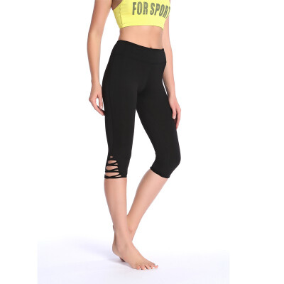 

High Waist Out Pocket Yoga Pants Tummy Control Workout Running 4 Way Stretch Yoga