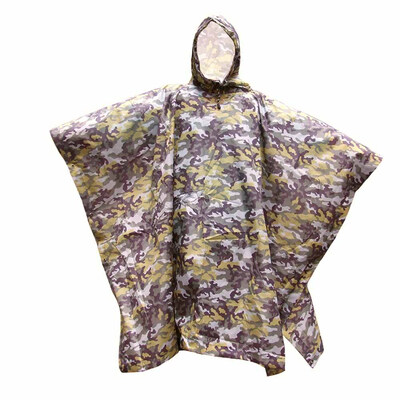 

Lixada 3 in 1 Multifunctional Outdoor Military Travel Camouflage Raincoat Poncho Backpack Rain Cover Waterproof Tent Mat Awning Mo