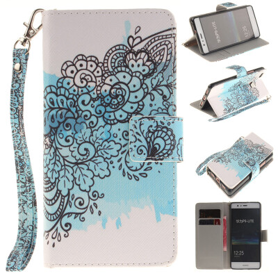 

Butterfly flowers Design PU Leather Flip Cover Wallet Card Holder Case for HUAWEI P9 Lite