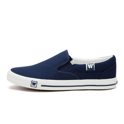 

Backrest warrior men&women spring&summer new canvas shoes men&women low to help couples small white shoes a pedal leisure shoes students flat floor shoes canvas shoes WXY-903T navy blue 36