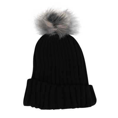 

Super warm Imitation Rabbit Fur Rolling Side Candy Color Wool Hat Knitted Cap