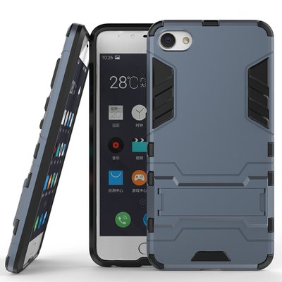 

Темно-синий Slim Robot Armor Kickstand Ударопрочный жесткий корпус из прочной резины для MEIZU U10