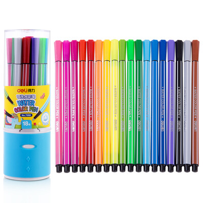 

Deli 7066 colorful colorful watercolor pencil painting pen 18 color tube packaging color random