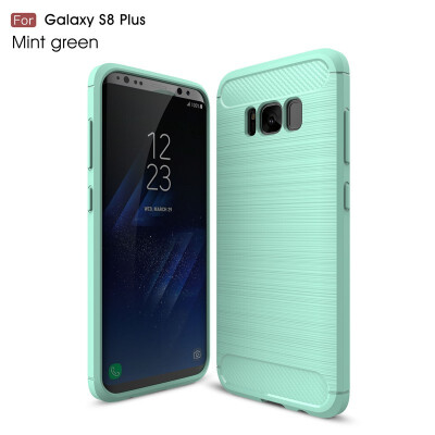 

Fivice Samsung Galaxy S8 plus case Luxury brushed carbon fiber TPU soft shell
