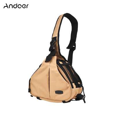

Andoer K1 Triangle DSLR Camera Bag Cross Sling Carry Case Shockproof Waterproof with Tripod Holder for Canon Nikon Sony Olympus Pe
