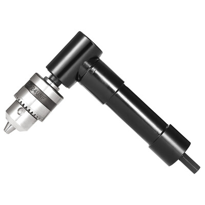 

High Quality Cordless Right Angle Drill Attachment Adapter With 38" Keyed Chuck 8mm Hex Shank Power Tool Accessory