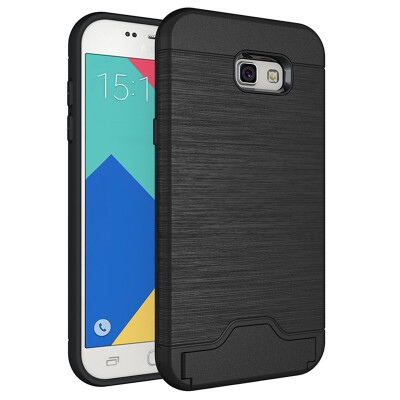 

Fivice Samsung A7 2017 Case TPU all-inclusive anti-drop brushed card with bracket mobile phone case