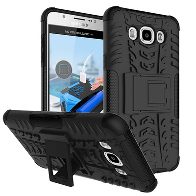 

Fivice Samsung J710J7 2016On 8 Case TPU anti-fall tire pattern back clip bracket phone case