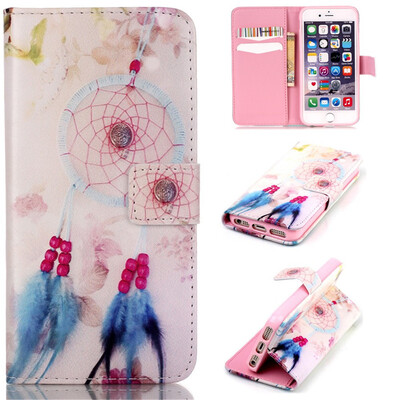 

Plumes&chimes Design PU Leather Flip Cover Wallet Card Holder Case for IPHONE 5