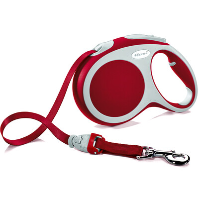 

【Jingdong Supermarket】 German imports Fulai Xi flexi alien automatic telescopic dog traction rope dog chain dog rope series ribbon  No. 5 meters 60kg red