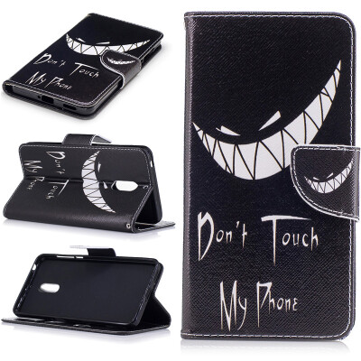 

Smile Design PU Leather Flip Cover Wallet Card Holder Case for Nokia 6