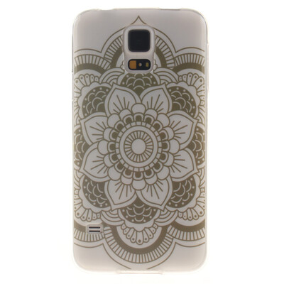 

White flowers Pattern Soft Thin TPU Rubber Silicone Gel Case Cover for SAMSUNG Galaxy S5 I9600