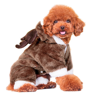 

[Jingdong supermarket] Huapeng pet (hoopet) dog clothes autumn and winter clothing Teddy Bears small dogs VIP puppies pet puppies four feet elk body transfiguration XL