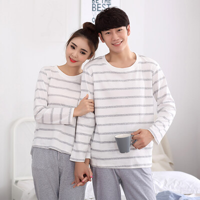 

Arctic velvet pajamas male autumn cotton round neck couple pajamas winter cotton home clothing suit 13470 gray XL