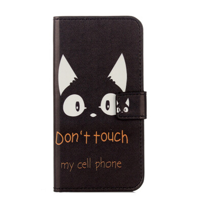 

White Cat Design PU Leather Flip Cover Wallet Card Holder Case for Samsung J2 Prime