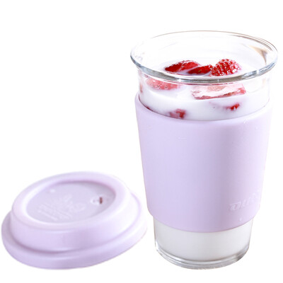 

Три светло-стеклянном стеклянном замке Южная Корея импортировала стакан чашки чашки с изоляцией RC106-1 фиолетовый / 500 мл