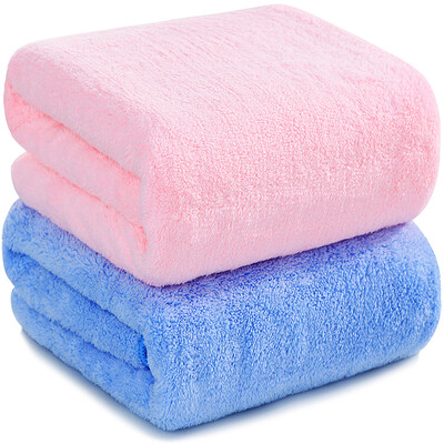 

Three Lee high comb yarn soft&comfortable towel 2 men&women with the same paragraph can not afford hair strong absorbent towel towel 70 × 140cm towel bath towel sky blue light pink