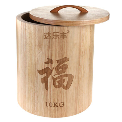 

Da Lefeng резиновые деревянные бочки круглый рисовый цилиндр 10KG ящик для хранения MBJ05