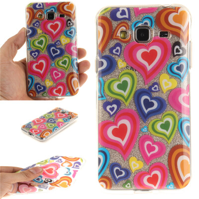 

Colorful love Pattern Soft Thin TPU Rubber Silicone Gel Case Cover for Samsung Galaxy J3/J310