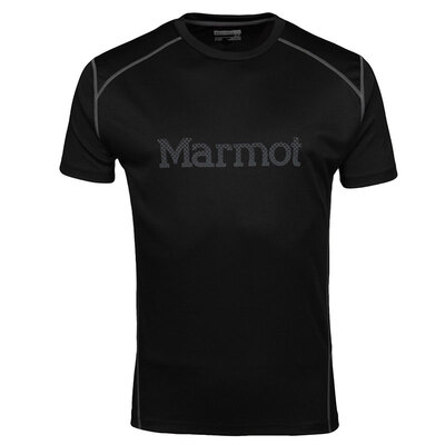 

Marmot Marmot quick-drying T-shirt men's breathable sweat round neck short sleeve clothing Q63170 black / gray L