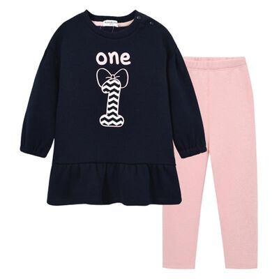 

Bala Bala (BALABALA) brand children's clothing girls young long sleeve suit leisure 28044160101 dark blue 080