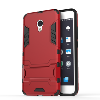 

Красный Slim Robot Armor Kickstand Ударопрочный жесткий корпус из прочной резины для MEIZU M E