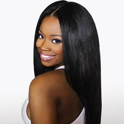 

NLW 10A Malaysian virgin human hair Full lace wigs Silk straight Glueless wigs with baby hair for black women