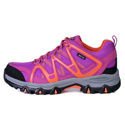 

THE FIRST OUTDOOR mountaineering shoes outdoor sports comfortable and breathable hiking hiking hiking shoes 854601 female purple / red orange 35 yards