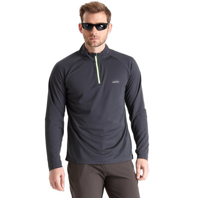 

Carring (clothin) quick-drying T-shirt couples outdoor moisture perspiration breathable collar long-sleeved ride clothing clothing CT13301 male gray 4XL code