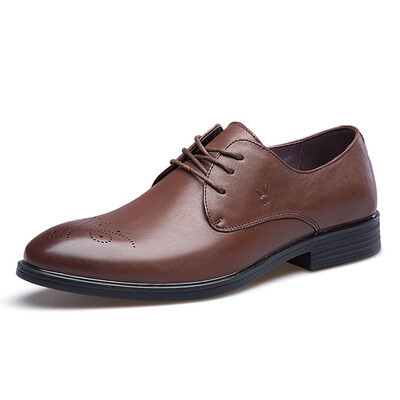 

Playboy Men's Classic Baroque Lace-up Round Toe Business Leather Shoes 6AW509036D01