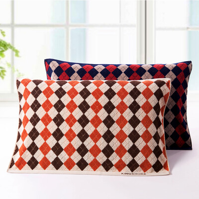 

Gold towel home textile cotton lattice pillow 2 installed