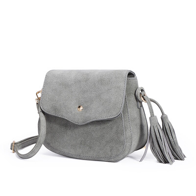 

Masha Lan Ti fashion handbags shoulder bag female Messenger bag retro trend Europe and the United States Ms. bag B151 gray