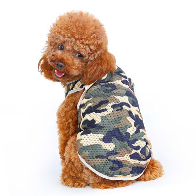 

Dog Dresses Teddy Summer Camouflage Vest Bears Bears Bimi Small Dog Cats Pet Clothing