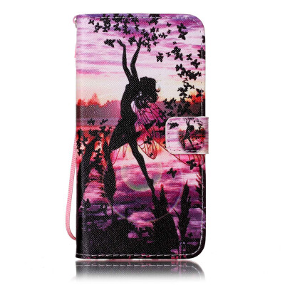 

Butterfly Girl Design PU Leather Flip Cover Wallet Card Holder Case for IPHONE 6PLUS