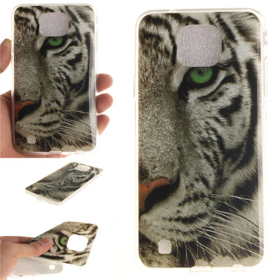 

White Tiger Pattern Soft Thin TPU Rubber Silicone Gel Case Cover for LG X Cam