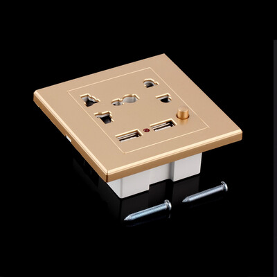 

Dual USB электрическая зарядное устройство для док-станции Разъем питания Розетка панели плиты