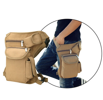 

Mens Multifunction Outdoor Cotton Sport Leg Bag Cycling Leg Bag Canvas Waist Bag Money Belt Bag Fishing Tool Bag520041
