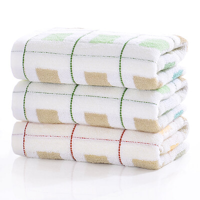 

Yong Liang towel home textiles cotton back to the word towel towel 3 loaded green brown 90g Article 34 × 74cm