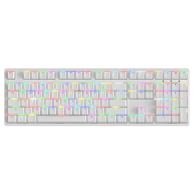 

ikbc F-108 RGB Symphony Backlight Механическая клавиатура 108 Ключ Оригинальный вишневый вал Белый Черный вал