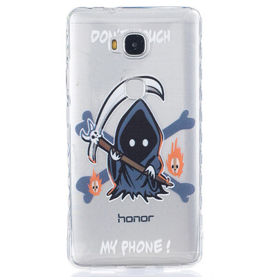 

Grim Reaper Pattern Soft Thin TPU Rubber Silicone Gel Case Cover for HUAWEI Honor 5X