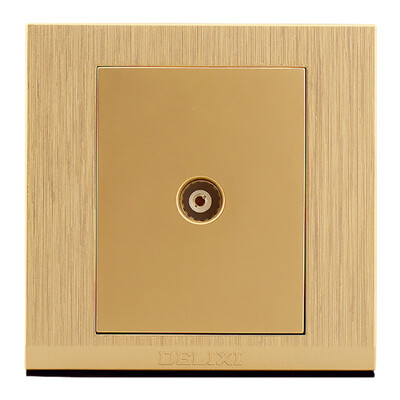 

Delixi DELIXI switch socket panel TV TV socket brushed gold series