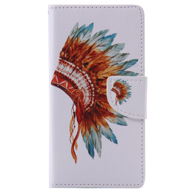 

Indian Hat Design PU Leather Flip Cover Wallet Card Holder Case for HUAWEI P9 MINI