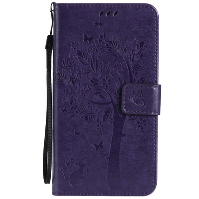 

Purple Tree Design PU Leather Flip Cover Wallet Card Holder Case for SAMSUNG A710 A72016