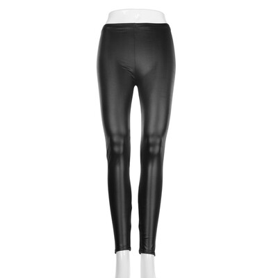 

Fashion Style Tights Women Sexy Wet Look Shiny Faux Leather Leggings Pants