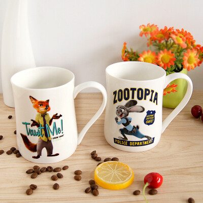 

Disney Disney Керамический мультфильм Crazy Animal City Серия Oak Coffee Mug Пара против набора чашек (2 шт.)