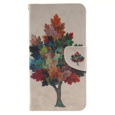 

Colorful tree Design PU Leather Flip Cover Wallet Card Holder Case for LG G4 StylusLS770