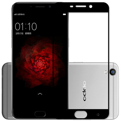 

Pizza OPPO R9 полноэкранный полный охват закаленной пленки oppo r9 ​​закаленная пленка мобильный телефон стеклянная фольга черная