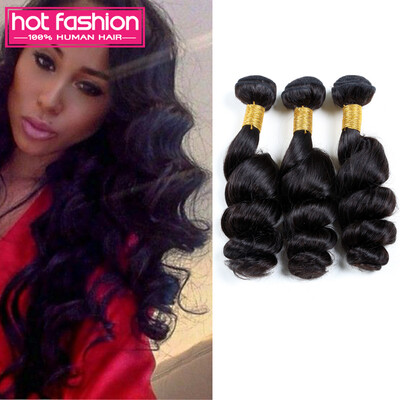 

Горячая мода Необработанные Virgin бразильские волосы Loose Wave Brizilian Virgin Hair 3 Bundle предлагает наращивание волос 8A ​​Grade On Sale