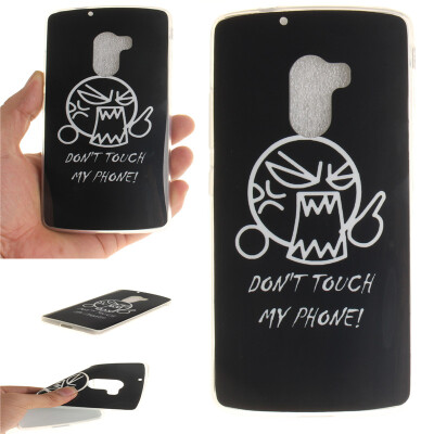 

Do not touch me Pattern Soft Thin TPU Rubber Silicone Gel Case Cover for Lenovo A7010